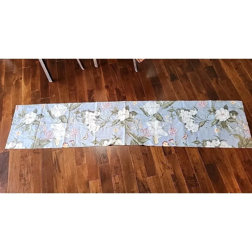 Crown Craft‎ Valance Magnolia Garden Images Floral Valance Periwinkle Blue